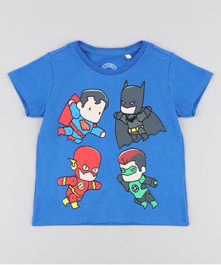Camiseta-Infantil-Liga-da-Justica-Manga-Curta-Gola-Careca-Azul-9428684-Azul_1