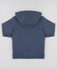 Blusao-Infantil-Basico-Mescla-em-Moletom-Felpado-com-Capuz-e-Bolso-Azul-8249882-Azul_2