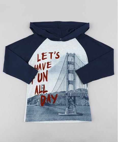 Camiseta-Infantil-Raglan--Have-Fun--com-Capuz-Manga-Longa-Cinza-Mescla-Claro-9438893-Cinza_Mescla_Claro_1