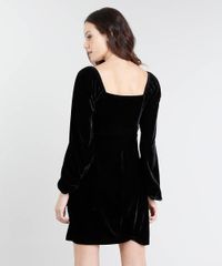 Vestido-Feminino-Curto-Mindset-em-Veludo-Manga-Longa-Decote-Princesa-Preto-9537545-Preto_2