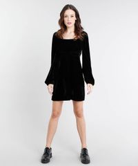 Vestido-Feminino-Curto-Mindset-em-Veludo-Manga-Longa-Decote-Princesa-Preto-9537545-Preto_3