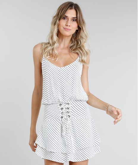 Vestido-Feminino-Curto-Listrado-com-Lace-Up-Off-White-9454528-Off_White_1