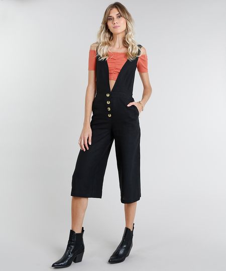 Macacao-Feminino-Pantacourt-em-Linho-com-Botoes-Preto-9366693-Preto_1 Macacao-Feminino-Pantacourt-em-Linho-com-Botoes-Preto-9366693-Preto_1