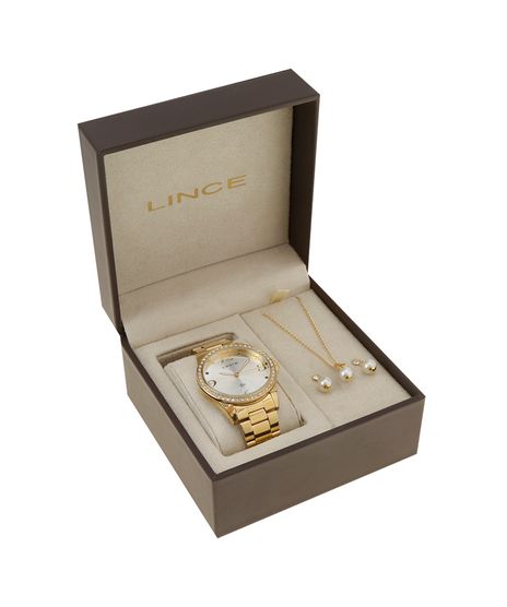 Kit-de-Relogio-Lince-Analogico-Feminino---Colar---Brinco---LRGJ027L-S2KX-Dourado-7905667-Dourado_1