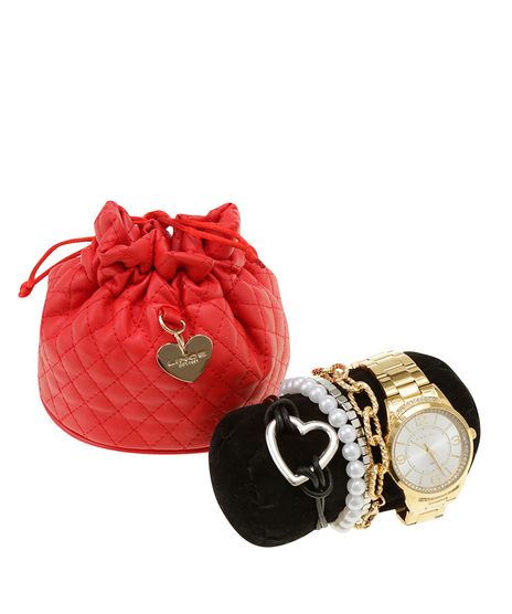 Kit-de-Relogio-Lince-Analogico-Feminino---4-Pulseiras---LRGJ034L-S2KX-Dourado-8106422-Dourado_1