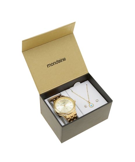 Kit-de-Relogio-Mondaine-Analogico-Feminino---Colar---Brinco---94849LPMKDE1KA--Dourado-8344685-Dourado_1