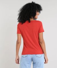 Blusa-Feminina-Canelada-com-Botoes-Manga-Curta-Decote-Redondo-Cobre-9392297-Cobre_2