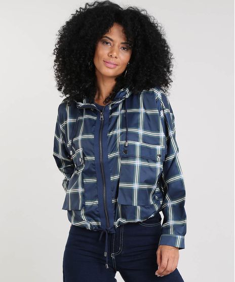 Jaqueta-Feminina-Xadrez-Ampla-com-Capuz-Azul-Marinho-9375324-Azul_Marinho_1