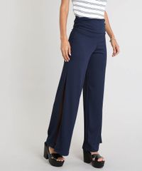Calca-Feminina-Pantalona-Canelada-com-Fenda-Azul-Marinho-9460409-Azul_Marinho_1