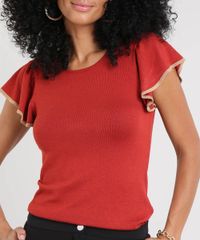 Blusa-Feminina-em-Trico-com-Babado-na-Manga-Decote-Redondo-Cobre-9363847-Cobre_4