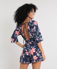 Macaquinho-Feminino-Estampado-Floral-Manga-Curta-Azul-Marinho-9419819-Azul_Marinho_2