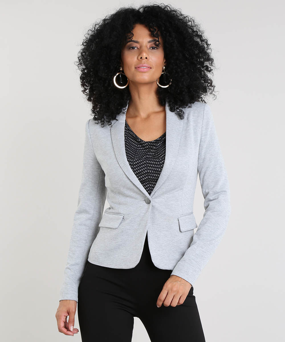 blazer preto feminino c&a
