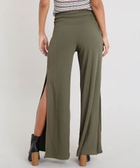 Calca-Feminina-Pantalona-Canelada-com-Fenda-Verde-Militar-9460409-Verde_Militar_2 Calca-Feminina-Pantalona-Canelada-com-Fenda-Verde-Militar-9460409-Verde_Militar_2