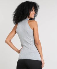 Regata-Feminina-em-Trico-com-Perolas-Gola-Alta-Cinza-Mescla-9337759-Cinza_Mescla_2