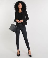 Calca-Legging-Feminina-Estampada-Xadrez-com-Recorte-Lateral-Preta-9452307-Preto_3