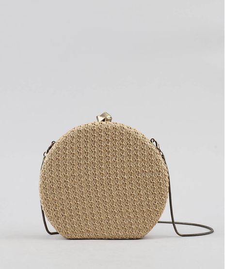 Bolsa-Redonda-Feminina-Pequena-de-Palha-com-Alca-de-Metal-Bege-9430618-Bege_1