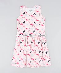 Vestido-Infantil-Estampado-de-Unicornio-com-Cinto-Metalizado-Rosa-Claro-9426367-Rosa_Claro_1