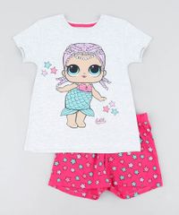 Pijama-Infantil-LOL-Surprise-Manga-Curta-Cinza-Mescla-9476411-Cinza_Mescla_1