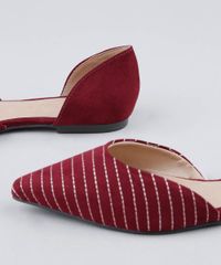 Sapatilha-Feminina-Via-Uno-em-Suede-Bico-Fino-Vinho-9470993-Vinho_5
