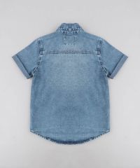 Camisa-Jeans-Infantil-com-Bolsos-Manga-Curta-Azul-Medio-9487248-Azul_Medio_2