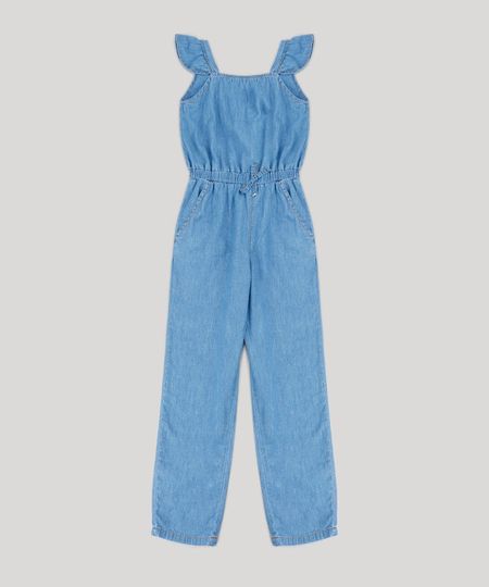 Macacao-Infantil-em-Jeans-com-Babado-e-Laco-Azul-Claro-9413072-Azul_Claro_1