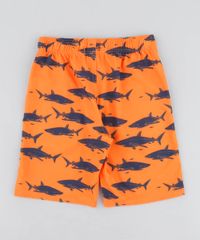 Bermuda-Surf-Infantil-Estampada-de-Tubaroes-Laranja-9519914-Laranja_2