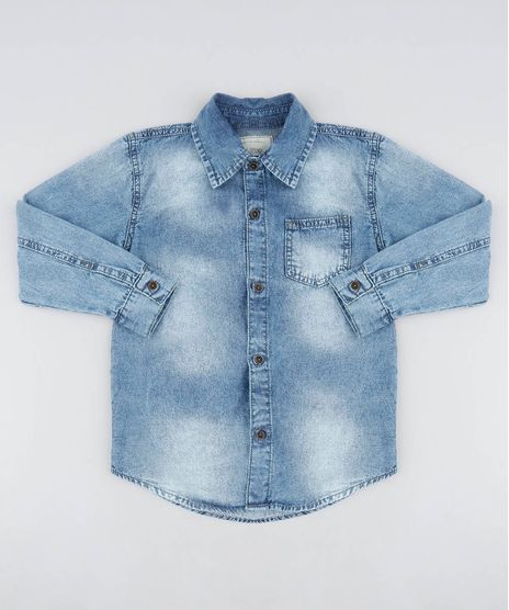 Camiseta-Jeans-Infantil-com-Bolso-Manga-Longa-Azul-Medio-9506034-Azul_Medio_1