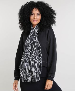 Lenco-Feminino-Estampado-Animal-Print-Preto-9401577-Preto_1