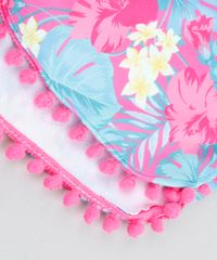 Short-de-Praia-Infantil-Estampado-de-Folhagem-com-Pompom-Pink-9422417-Pink_3