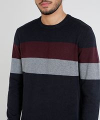 Sueter-Masculino-em-Trico-com-Listras-Azul-Marinho-9364115-Azul_Marinho_4