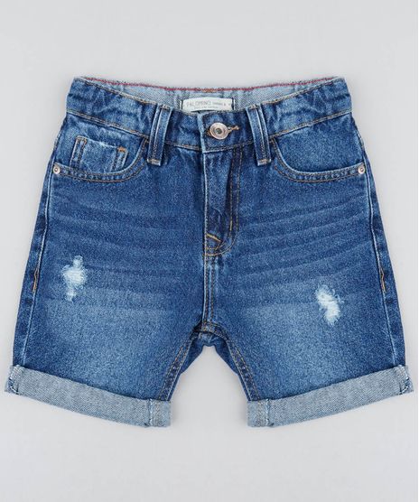 Bermuda-Jeans-Infantil-Destroyed-Azul-Medio-9459821-Azul_Medio_1