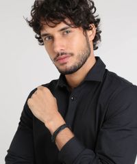 Pulseira-Masculina-Trancada-Preta-9398707-Preto_2