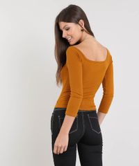Blusa-Feminina-Basica-Canelada-Decote-Canoa-Manga-3-4-Caramelo-9058250-Caramelo_2
