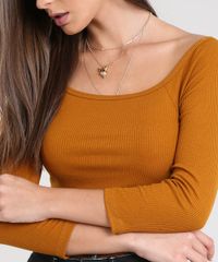 Blusa-Feminina-Basica-Canelada-Decote-Canoa-Manga-3-4-Caramelo-9058250-Caramelo_4