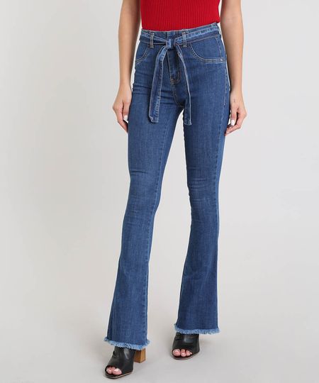 Calca-Jeans-Feminina-Sawary-Flare-com-Barra-Desfiada-e-Cinto-Azul-Medio-9509350-Azul_Medio_1 Calca-Jeans-Feminina-Sawary-Flare-com-Barra-Desfiada-e-Cinto-Azul-Medio-9509350-Azul_Medio_1