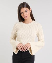 Sueter-Feminino-Cropped-em-Trico-Manga-Sino-Decote-Redondo-Bege-Claro-9345253-Bege_Claro_1