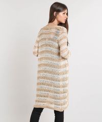 Capa-Feminina-Longa-Listrada-em-Trico-Bege-9350778-Bege_2
