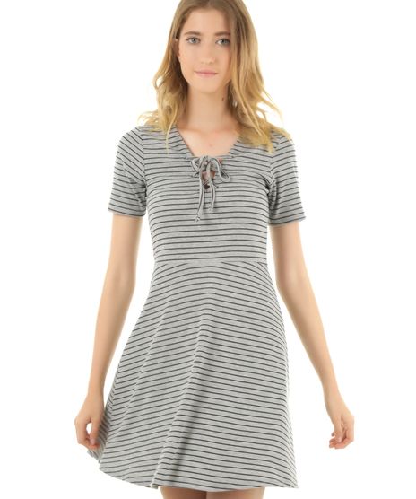 Vestido-Canelado-Listrado-Cinza-Mescla-8445490-Cinza_Mescla_1