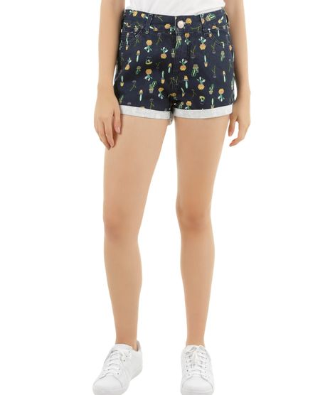 Short-Relaxed-Estampado-de-Cactos-Azul-8373401-Azul_1