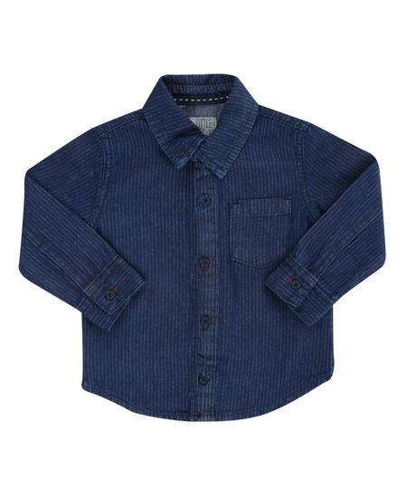 Camisa-Jeans-Listrada-Azul-Escuro-8453222-Azul_Escuro_1 Camisa-Jeans-Listrada-Azul-Escuro-8453222-Azul_Escuro_1