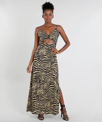Vestido-Feminino-Mindset-Longo-Estampado-Animal-Print-com-Fenda-Bege-9544639-Bege_3