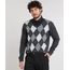 Sueter-Masculino-em-Trico-Estampado-Xadrez-Argyle-Gola-V-Cinza-Mescla-Escuro-8855363-Cinza_Mescla_Escuro_1