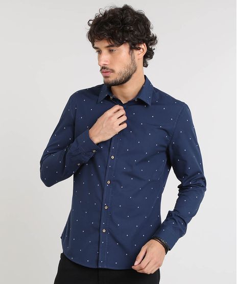 Camisa-Masculina-Slim-Estampada-de-Ancoras-Manga-Longa-Azul-Marinho-9167871-Azul_Marinho_1