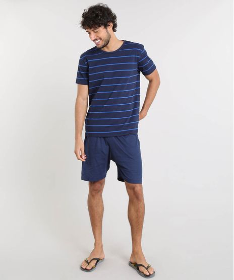 Pijama-Masculino-Listrado-Manga-Curta-Azul-Marinho-9442568-Azul_Marinho_1