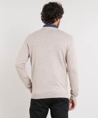 Sueter-Masculino-Basico-em-Trico-Bege-9364114-Bege_2