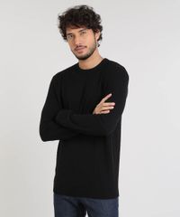 Sueter-Masculino-Basico-em-Trico-Preto-9364112-Preto_1