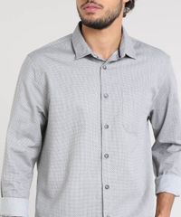 Camisa-Masculina-Relaxed-Mini-Print-com-Bolso-Manga-Longa-Cinza-9468012-Cinza_4
