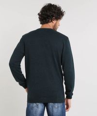Sueter-Masculino-Basico-em-Trico-Verde-Escuro-9364114-Verde_Escuro_2