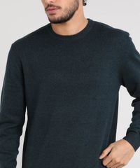 Sueter-Masculino-Basico-em-Trico-Verde-Escuro-9364114-Verde_Escuro_4