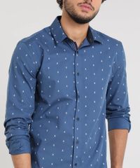 Camisa-Masculina-Slim-Estampada-Mini-Print-Manga-Longa-Azul-9253787-Azul_4